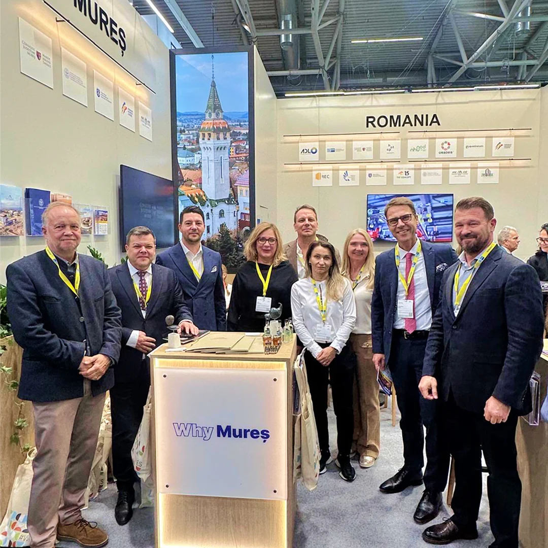 The Why Mureș team at stand A1.241, EXPO REAL München 2026, Hall A1